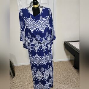 Kaari Blue shorts with sewn on flowy cover, size L, lovely blue and white color